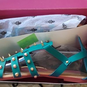 jacobies Shoes - Teal studs & spikes sandals jacobies Shoes - Teal studs & spikes sandals